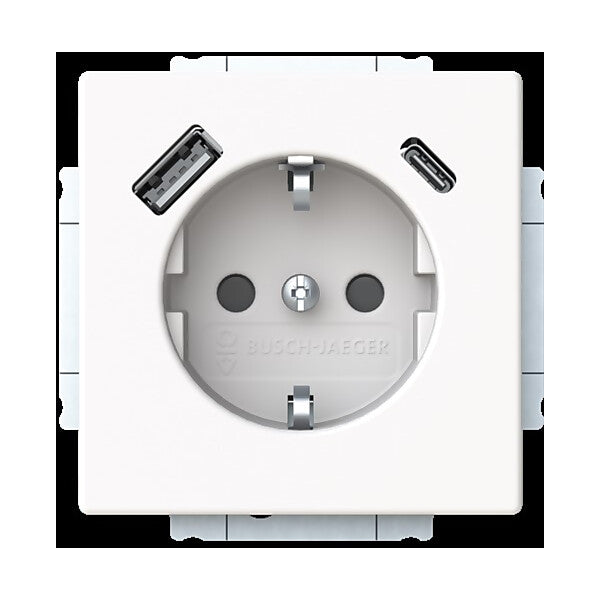 Busch-Jaeger SCHUKO Steckdose USB-A+C 20 EUCB2USBAC-884